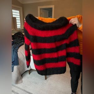 Michael kors collection red and blue strips sweater